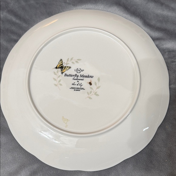 Lenox Butterfly Meadow Set of 3 Swallowtail Dinner Plates 10 7/8” Garden Motif - Picture 4 of 10